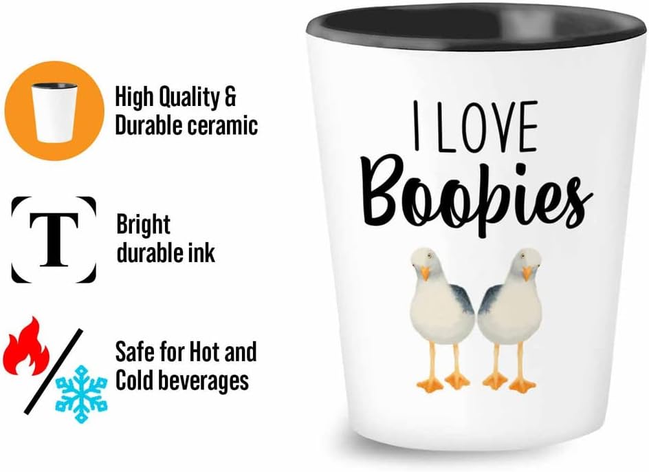Bird Lover Shot Glass 1.5oz - Love boobies - Hummingbird Nest Cage Par
