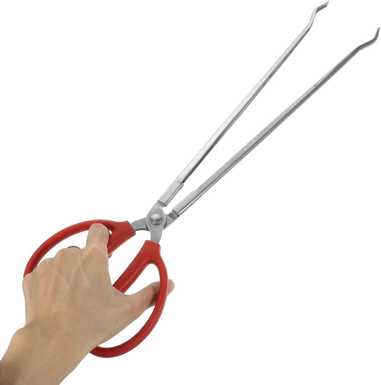 Serrated Clamping Tool 20.87 Inch Long Heavy-Duty Crab Clip Non-Slip Trash Tong for Outdoor Garden Lawn Cleaning and Cooking