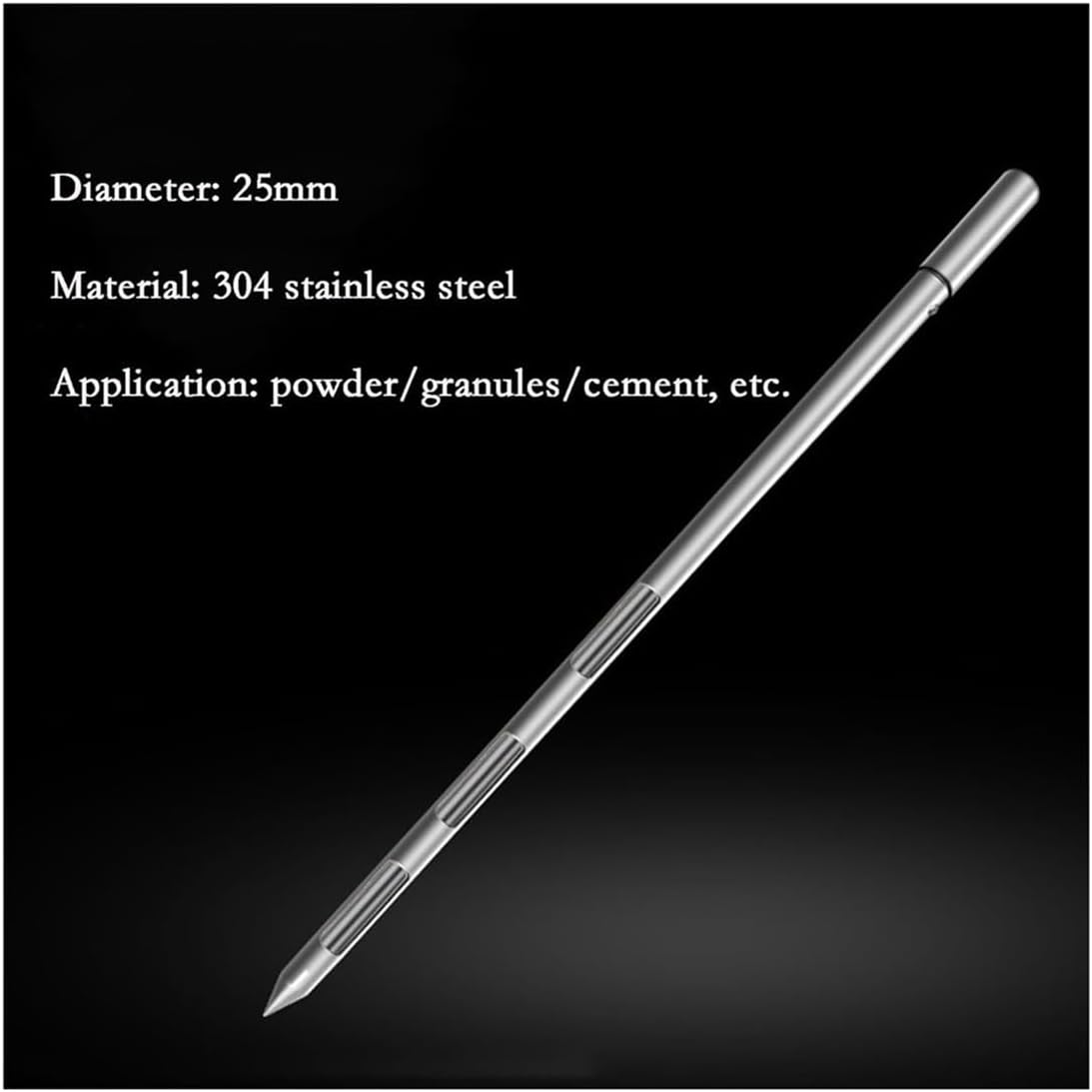 Stainless Steel Grain & Bean Powder Sampler - 0.5m to 1.5m Lengths - Ideal Grain Probe for Soil Sampling, Plant Care, Lawn & Garden, Farm Use (0.8m/31.5in)
