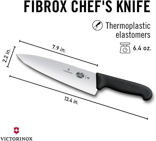Victorinox Fibrox Pro Chef’s Knife, 8 Inch - Swiss Army Kitchen Knife,