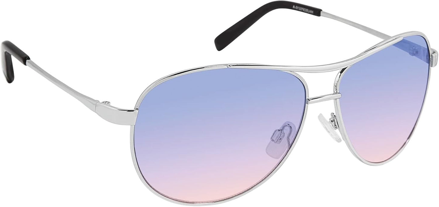 Jessica Simpson Women's J106 Iconic Metal Aviator Pilot Sunglasses wit