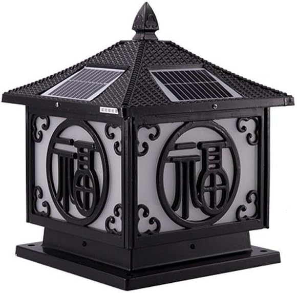Post Lights Outdoor Vintage Solar Light Outdoor Garden Light Column Headlight Wall Light Home Garden Villa Rural Waterproof Led Door Light Retro Industrial Street Pillar Post Porch Patio