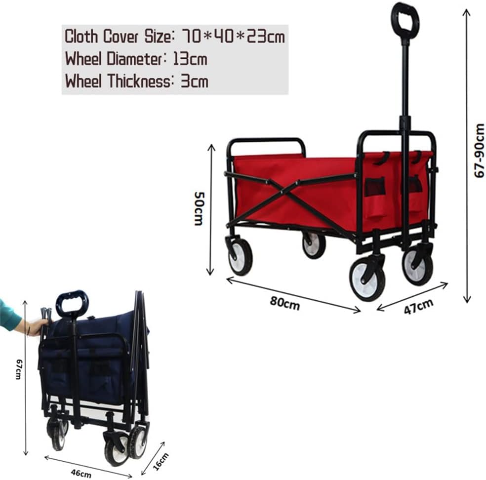 JSEIAJB Outdoor Camping Camping Picnic Stall Folding Trailer Stall Sma