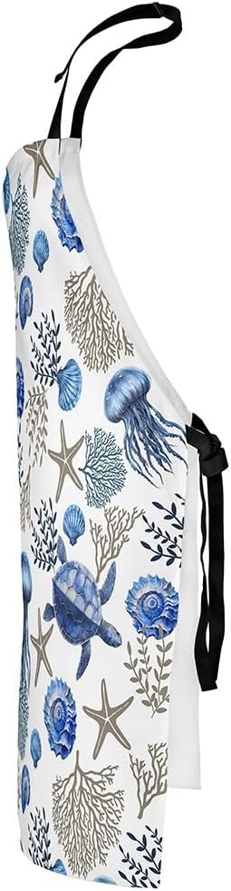 Erosebridal Tropical Apron 31x26 Summer Beach Sunset Waterproof Apron 