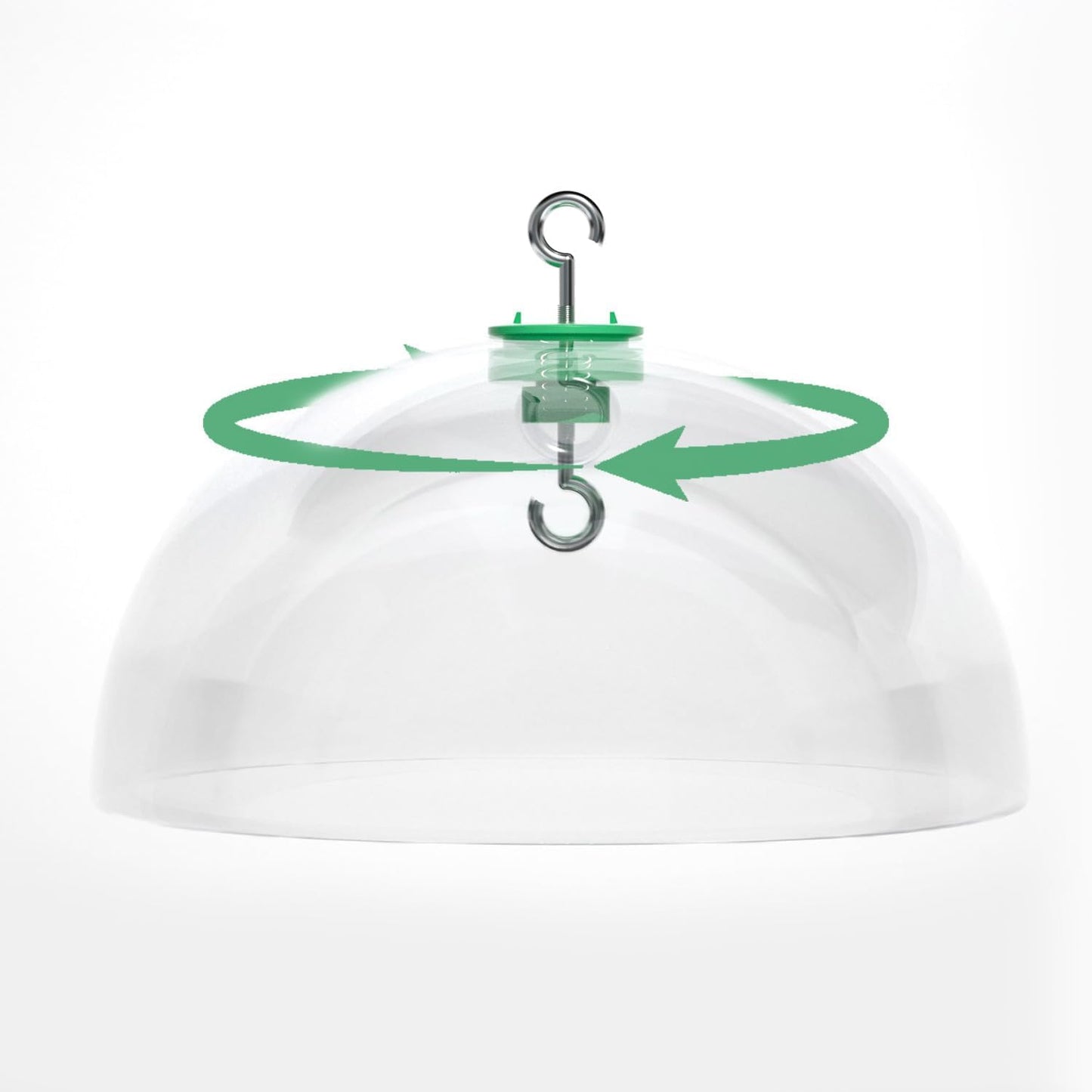 Rotating Squirrel Baffle for Bird Feeders,Two-Ways:Bird Feeder Dome or Baffle for Bird Feeder Pole,12" Clear Dome Rain Guard.