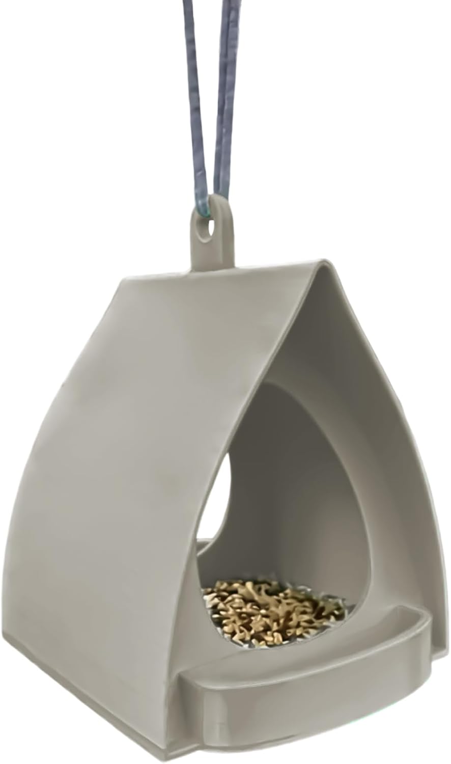 Outdoor Bird Feeder, Open Design Station, Hut-Shaped Hangable Feeder f