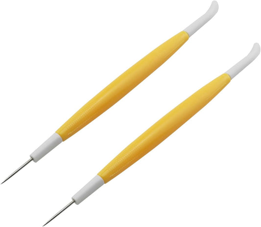 HJGarden 2PCS Stainless Steel Scribe Tool Cookie Scribe Tool Cookie Icing Pin for Cookie Decorating Icing Sugar Craft Cake Decorating Needle Home Kitchen Bakery Baking Supplies