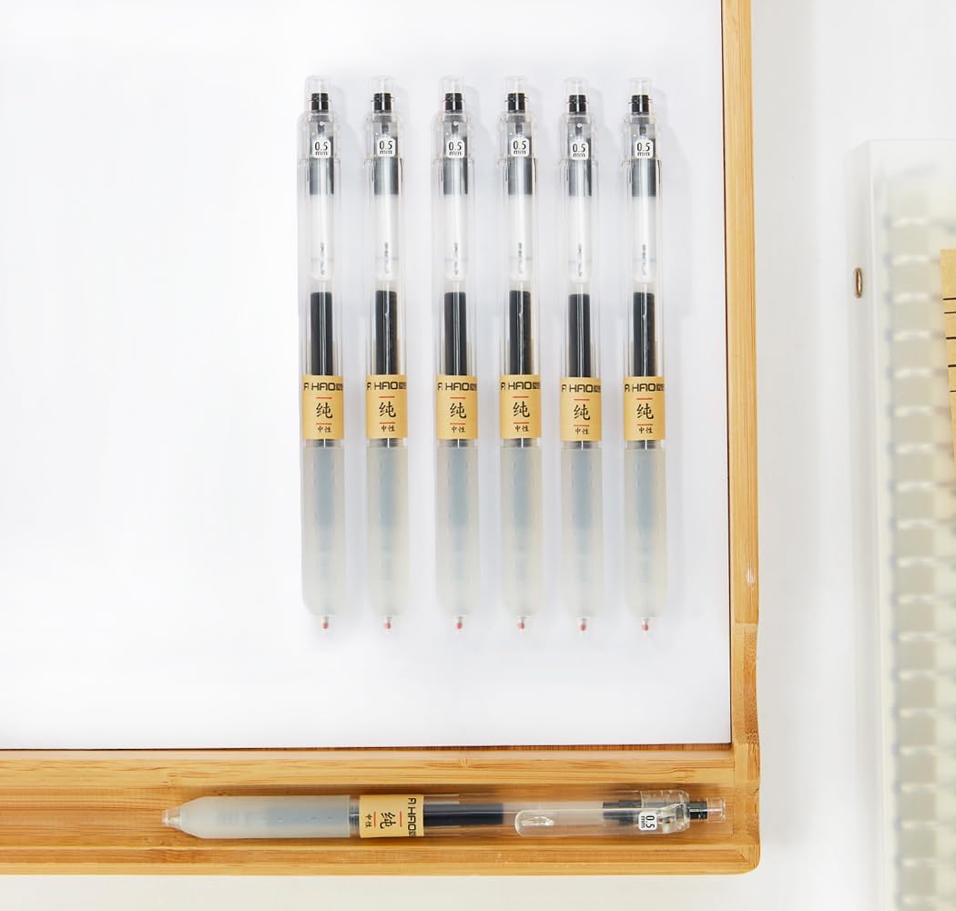 czxwyst X97 Retractable Gel Ink Pens 0.5mm Fine Point (Black Color 12-
