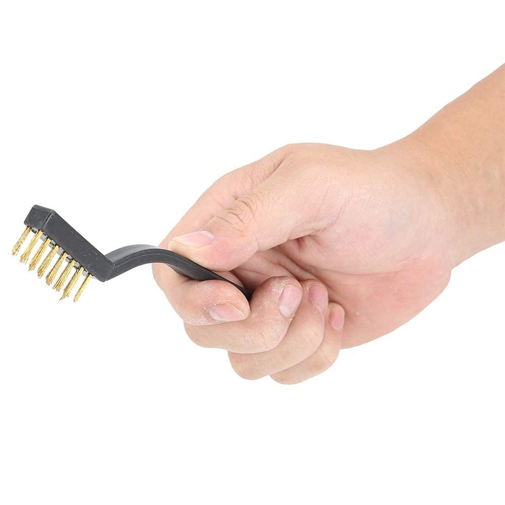 Mini Wire Brush Bonsai Brush, 3pcs Wire Bristle with Plastic Handle Ma