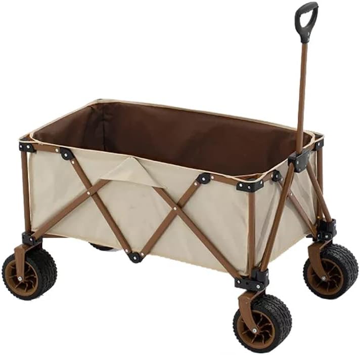 Portable Detachable Folding Four-Way Wide Wheel Trolley Outdoor Campgr