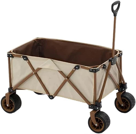 Portable Detachable Folding Four-Way Wide Wheel Trolley Outdoor Campgr