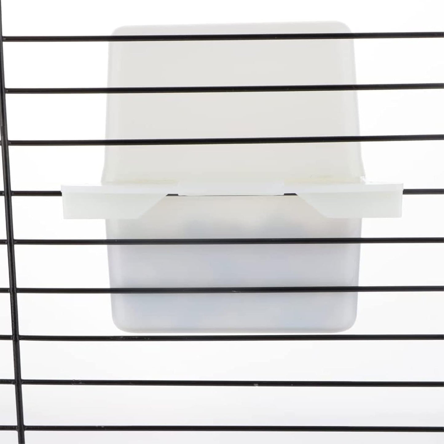 Bird Feeder with Perch Parakeet Food Dispenser for Cage Splash-Proof Detachable Easy to Cage Accessories