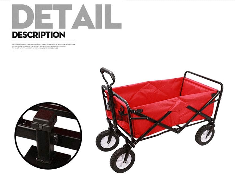 Wagon Collapsible Foldable Trolley Cart with Removable Canopy,for Outdoor Camping Gardening Shopping Beach Sporting Events(A)(D)/D