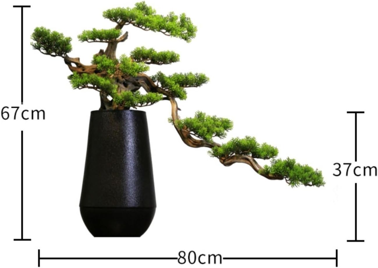 Artificial Plants Display Tree Artificial Simulation Tree with Ceramic Vase Desktop Fake Plant Ornaments for Living Room, Office, Flower Stand Book Shelf Decor Ornaments