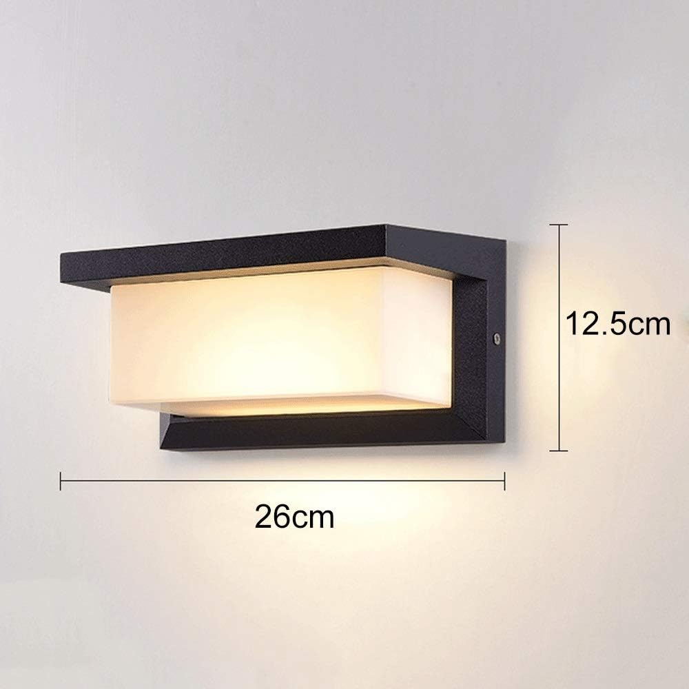 Solar Wall Light Outdoor Sconce Waterproof Lamp Outside Porch Lights LED Exterior Lighting Fixtures for Patio Garden Entryway Courtyard(Black 18w)