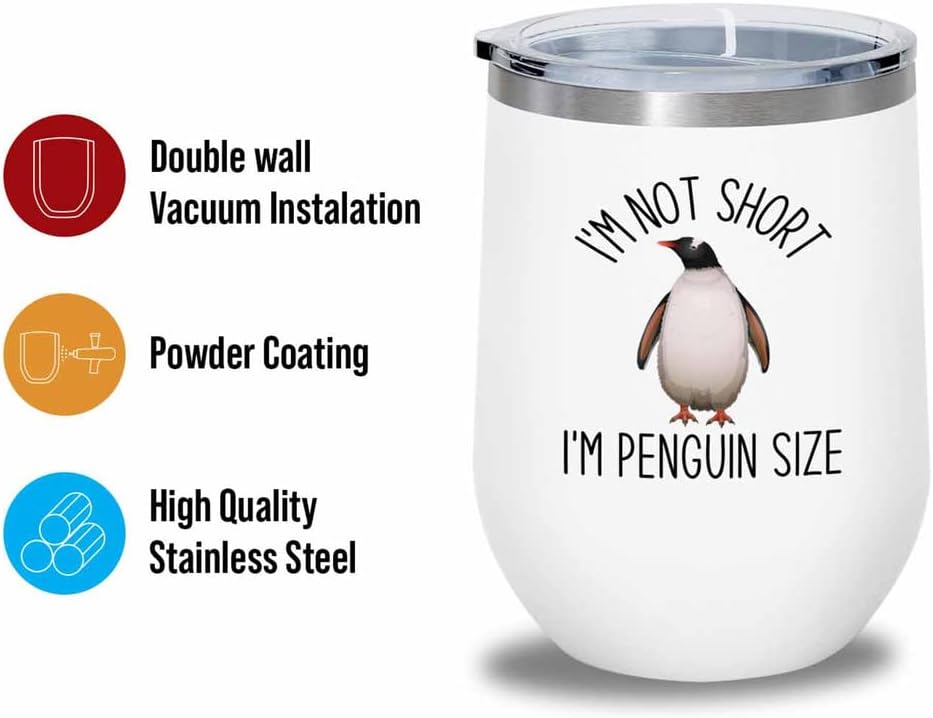 Bird Lover Teal Edition Wine Tumbler 12oz - Short Penguin Size - Hummingbird Nest Cage Parrot Dad Gardening Outdoor Birdwatcher Feeder