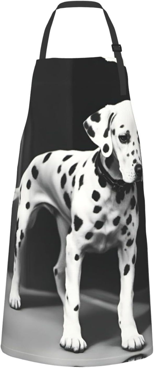 Dalmatian 1 print Waterproof chef's apron with pocket apron for kitchen cooking baking barbecue and gardening