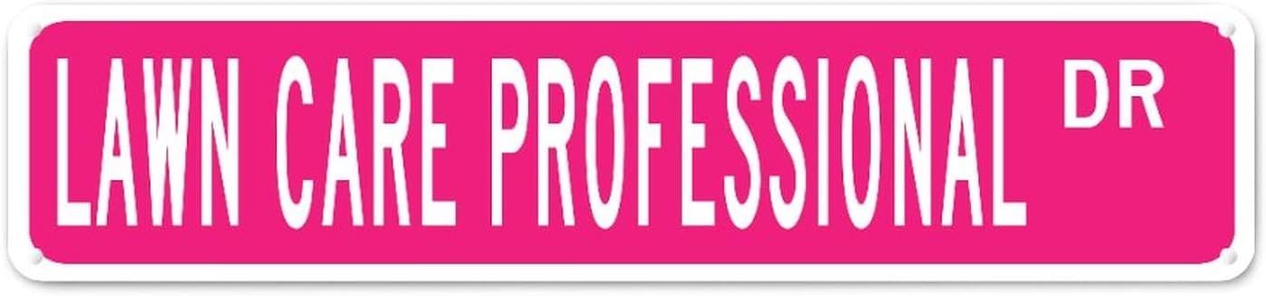 Lawn Care Professional Custom Street Sign Lawn Care Professional Metal Tin Sign Lawn Care Professional Gifts Modern Metal Sign Wall Art Wall Decor For Bedroom Living Room Kitchen Front Porch