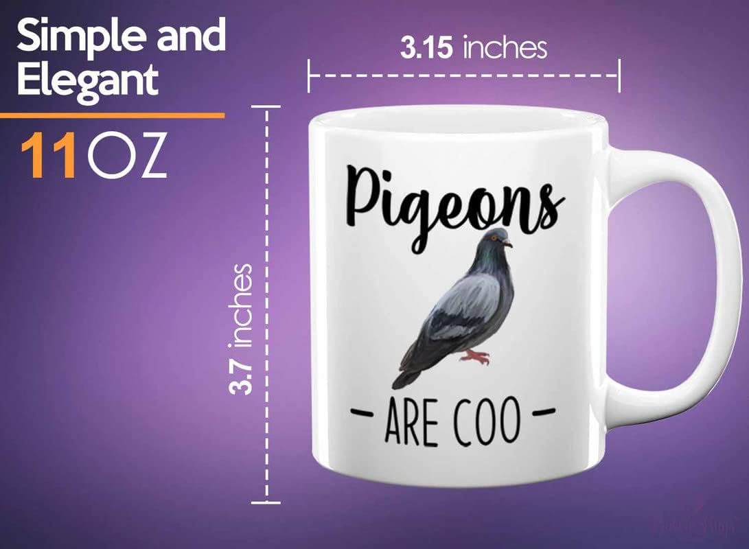 Bird Lover Coffee Mug 11oz White - Pgeons are coo - Hummingbird Nest Cage Parrot Dad Gardening Outdoor Birdwatcher Feeder
