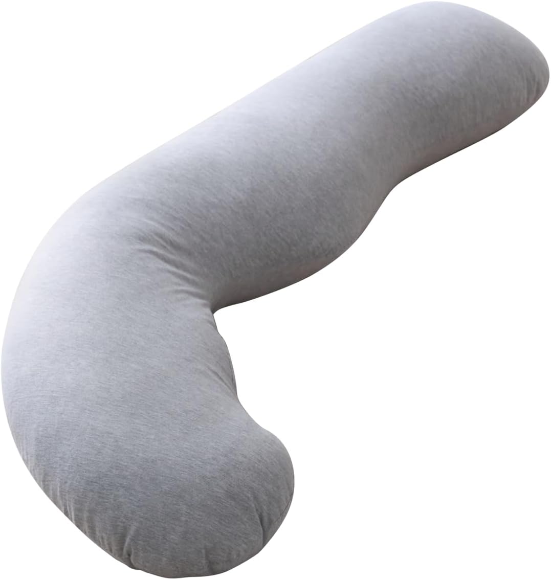 Momcozy Pregnancy Pillows for Side Sleeping, J Shaped Maternity Body P