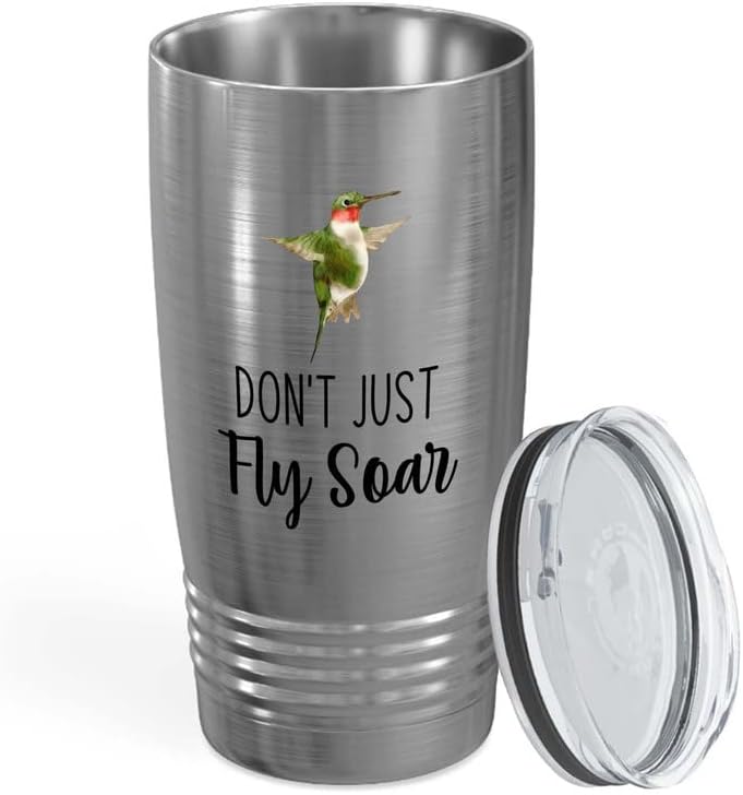 Bird Lover Silver Edition Viking Tumbler 20oz - Don't just Fly soar - 