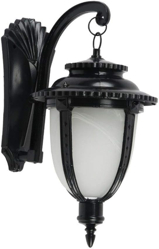 European Antique Metal Outdoor Wall Lamp Antirust Rainproof Die Casting Aluminum Seed Water Grain Frosted Glass Lantern External Garden Gate Landscape Light Balcony Sconce