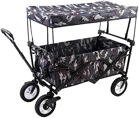 Trolleys, Foldiheavy Duty Wagon with Removable Canopy Trolley Utility 