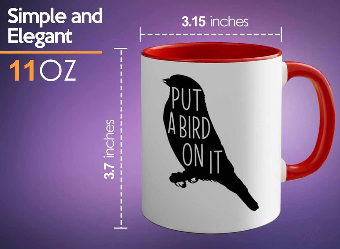 Bird Lover Two Tone Red Edition 11oz - Put a Bird on it - Hummingbird 