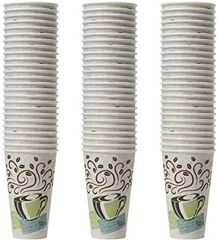 Dixie Perfectouch Insulated Paper Hot Cup, Coffee Haze Design, 75 Count 16oz