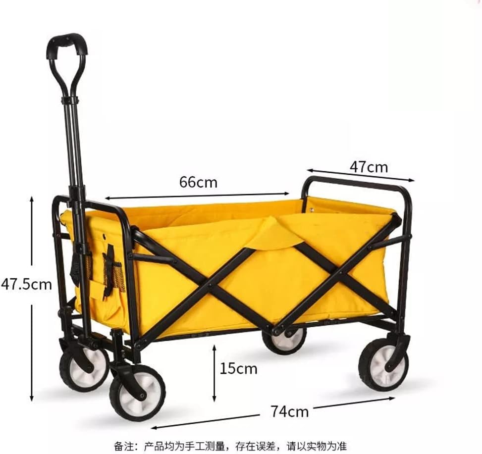 JSEIAJB Portable Garden Carts Leisure Camping Wagon Beach Cart Folding