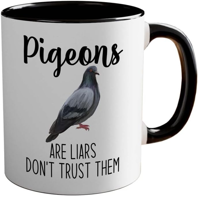 Bird Lover Two Tone Black Edition 11oz - Don't Trust pgeon - Hummingbi
