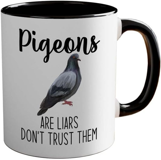 Bird Lover Two Tone Black Edition 11oz - Don't Trust pgeon - Hummingbi