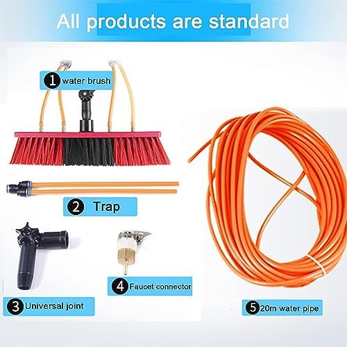 Telescopic Window Cleaning Brush - Extendable Water Fed Glass Cleaner for Solar Panels Conservatory Roofs & Outdoor Use - Durable Lightweight Telescopic Pole for Effortless Cleanin