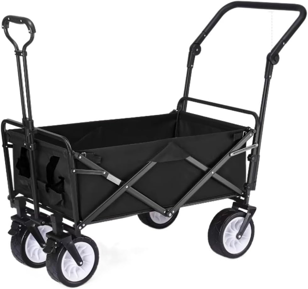 Collapsible Wagon Cart with Wheels Foldable Folding Wagons Carts Silen