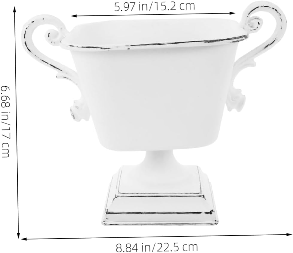 Delicate Vintage Metal Flowerpot for Wedding Centerpieces and Table De