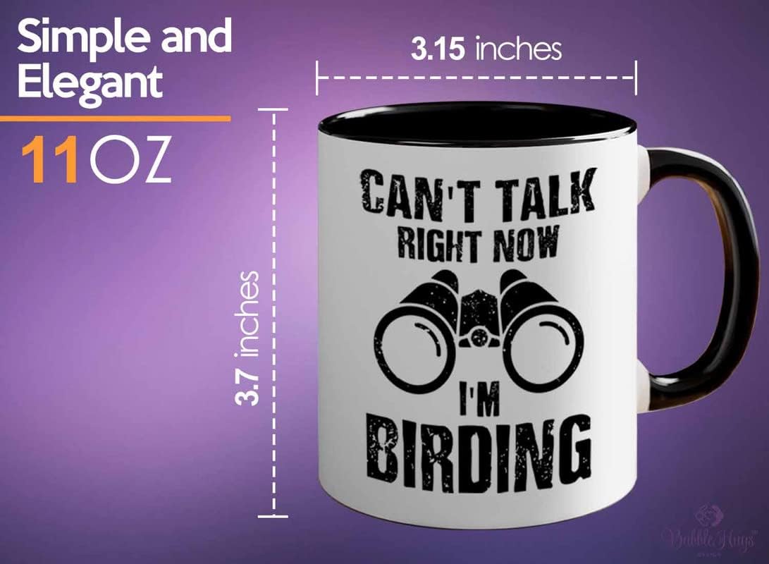 Bird Lover Two Tone Black Edition 11oz - Can't Talk Right Now - Hummin