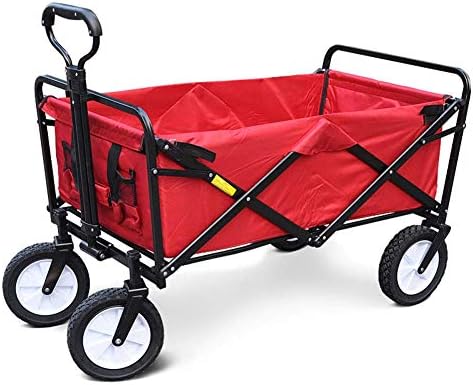 Collapsible Wagon Cart with Wheels Foldable Folding Wagons Carts Silen