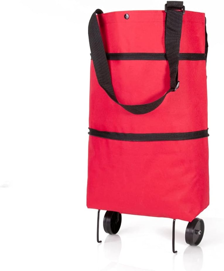 JSEIAJB Folding Shopping Pull Cart Trolley Bag with Wheels Foldable Sh