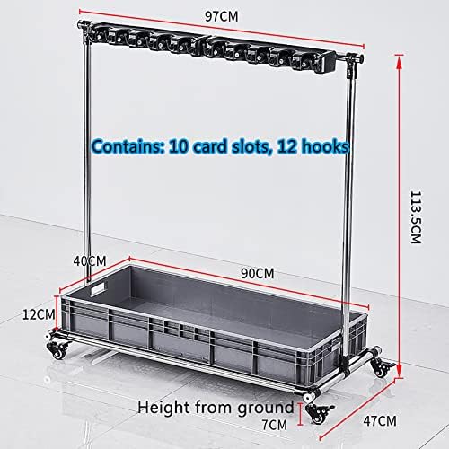 Floor Standing Cleaning Tool Cart,Movable Floor Standing Mop Broom Hol