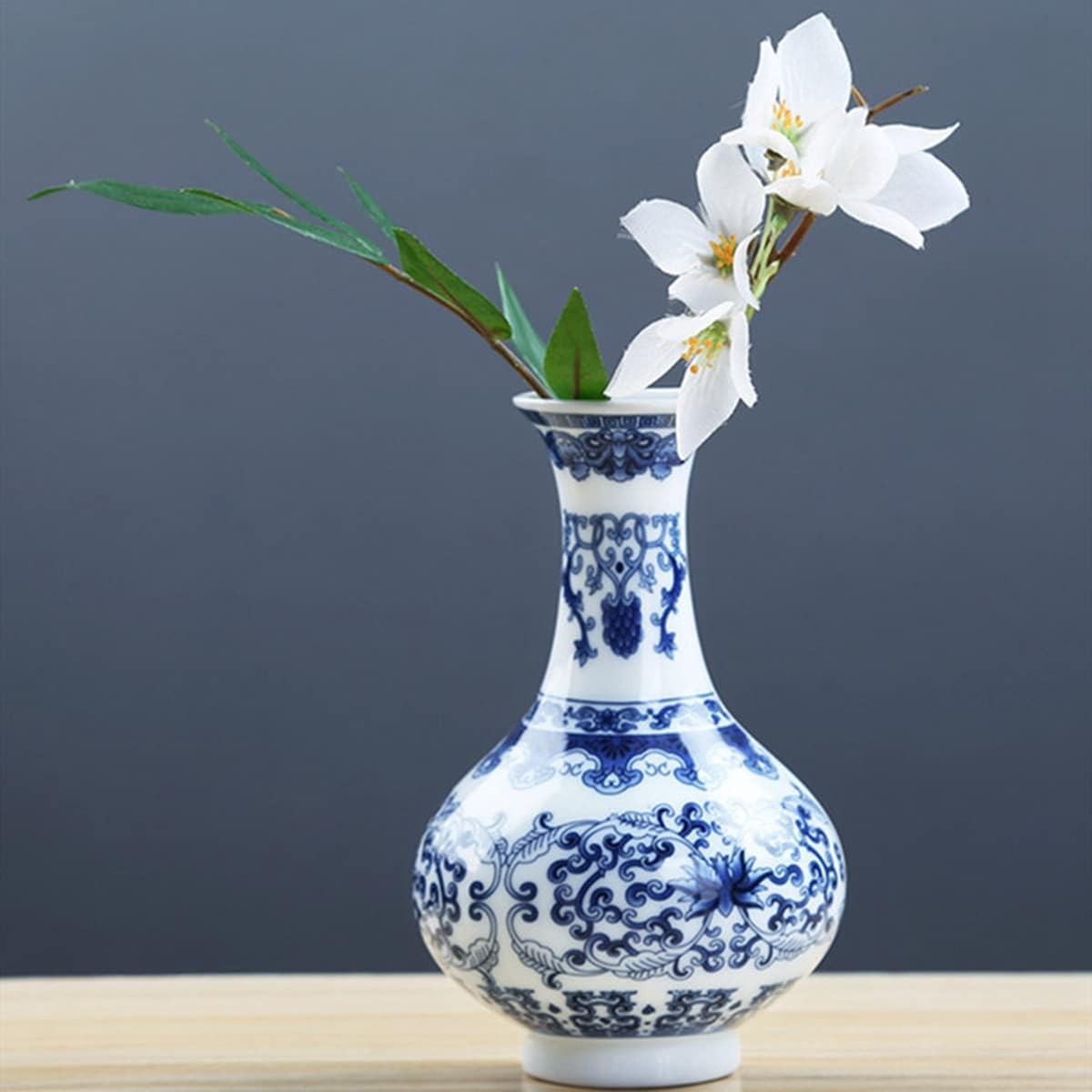 ECYC Wall Hanging Flower Pots Chinese Blue and White Porcelain Vases Home Decor