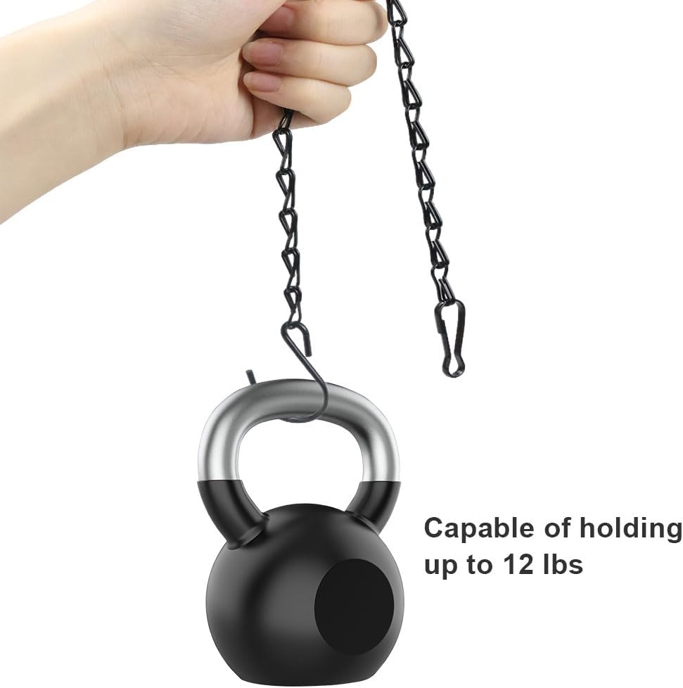 10 Pack Black Hanging Chains for Planters，Lanterns，Bird Feeders，Billboards，Plant Baskets etc， Length 9.5 Inch，Outdoor Indoor Use