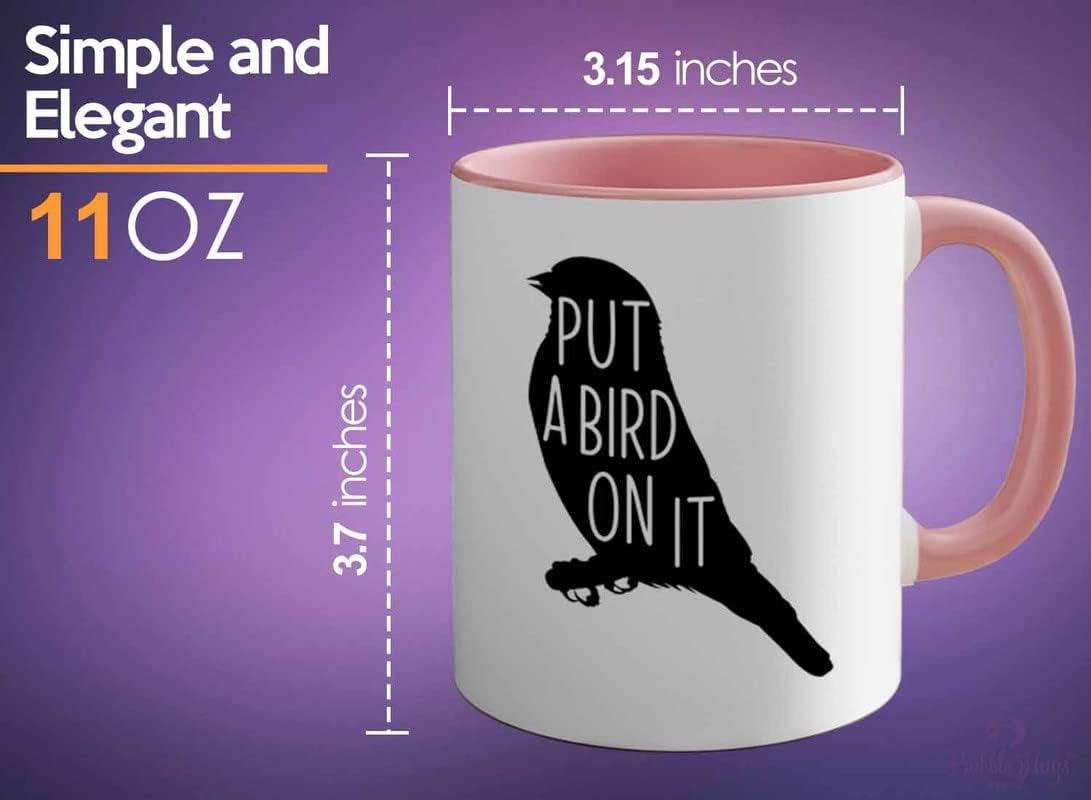 Bird Lover Two Tone Pink Edition 11oz - Put a Bird on it - Hummingbird