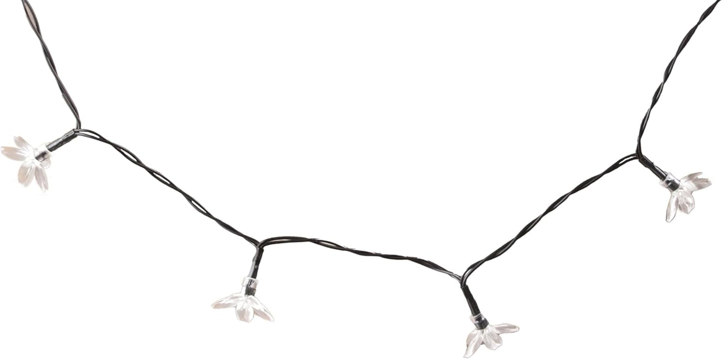 IdeaWorks Solar Flower String Lights - Warm White