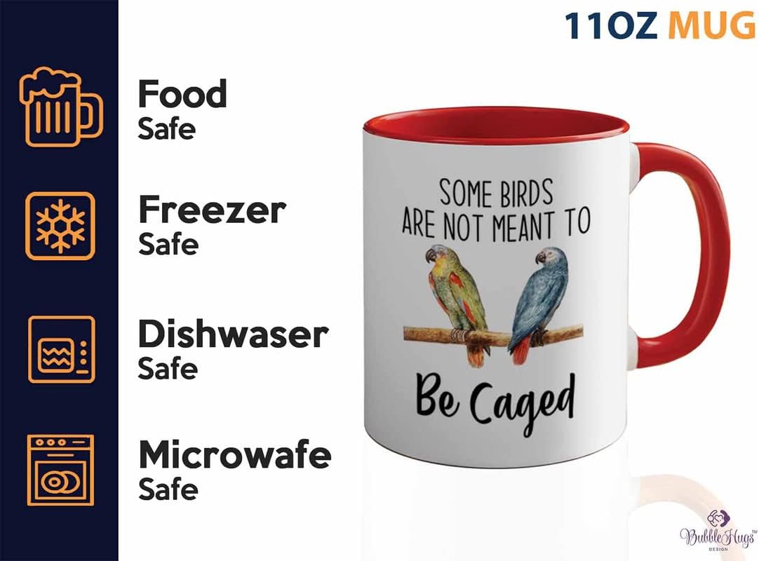 Bird Lover Two Tone Red Edition 11oz - Birds to be Caged - Hummingbird