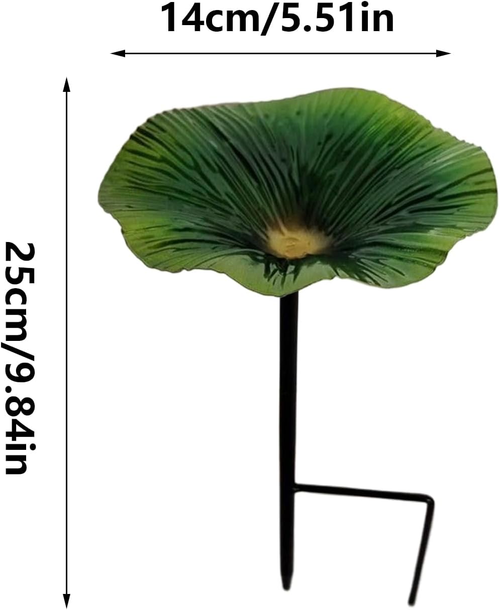 Outdoor Bird Bath - Decorative Feeder | Flower Design Water Station with Metal Stake for Hummingbirds Yard Garden Patio Backyard Wildlife Attraction Elegant Functional Outdoor Decor
