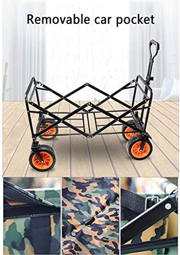 Portable Camping Cart,Outdoor Folding Utility Wagon Folding Camping Ca