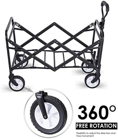 Foldiwagon Utility Wagon Cart Outdoor Garden Campiwagon Sports Wagon Heavy Duty,Yellow Waterproof