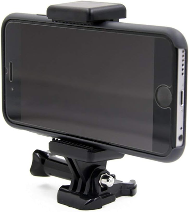 | Universal Smartphone Holder w/GoPro Style Mount Attachment for Any Cell Phone. Connect Your Phone to Any GoPro Mount. Compatible with iPhone, Samsung, Google, Huawei, Sony