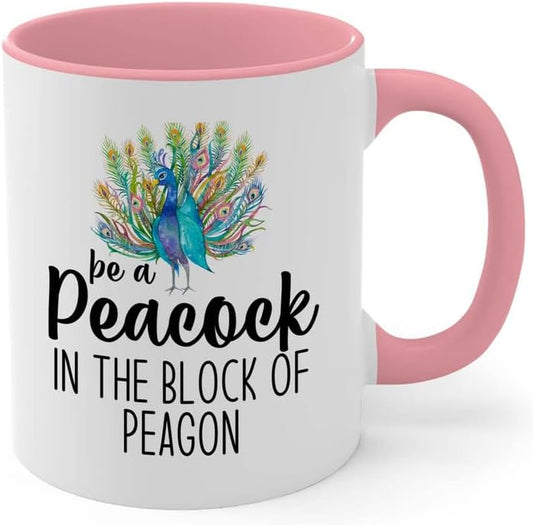 Bird Lover Two Tone Pink Edition 11oz - Peacock Block pgeons - Hummingbird Nest Cage Parrot Dad Gardening Outdoor Birdwatcher Feeder