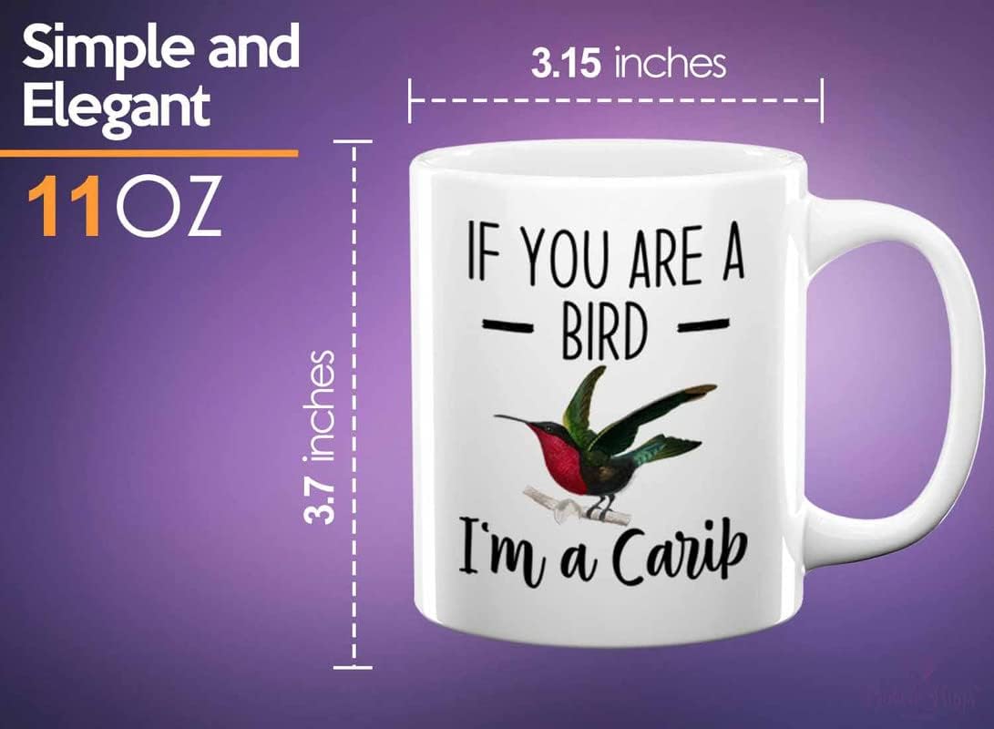 Bird Lover Coffee Mug 11oz White - Bird and carib - Hummingbird Nest C